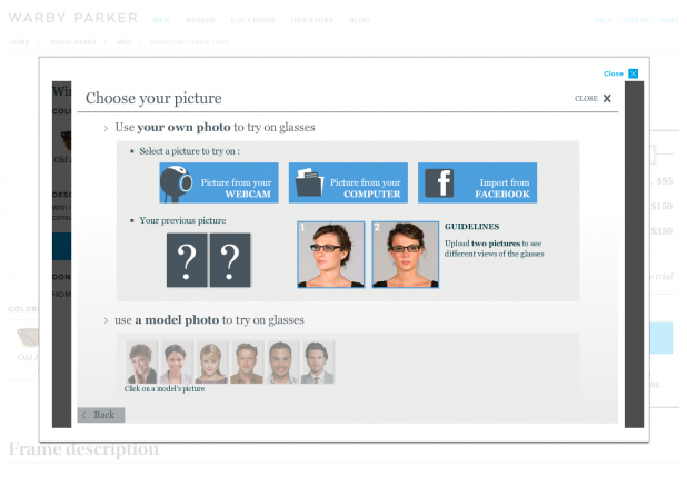 Warby Parker Virtual Try On