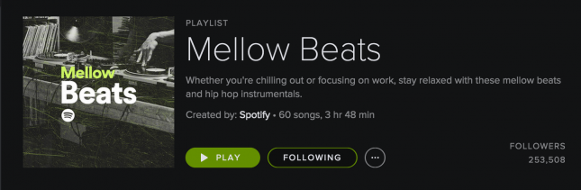 Spotify's curated content